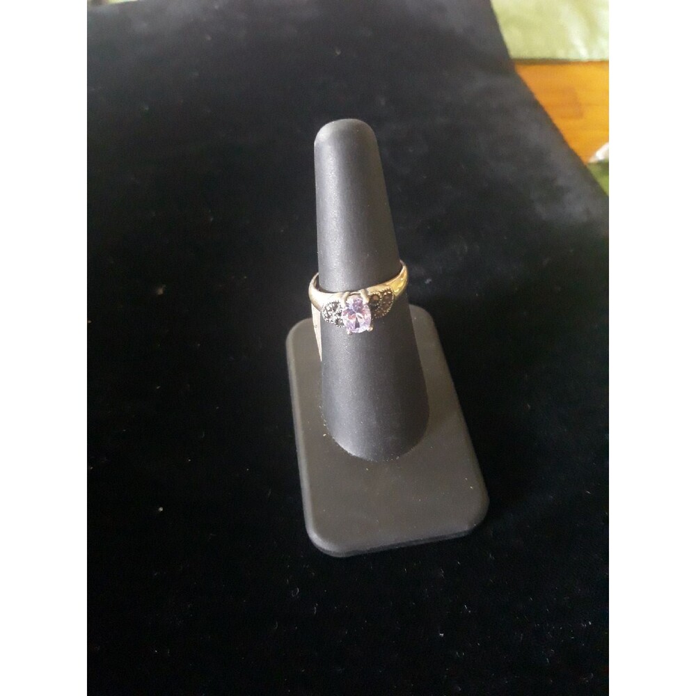 Sterling Silver lavender cz Ring sz7